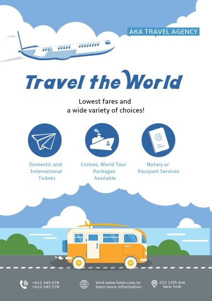 旅行社广告 英文海报