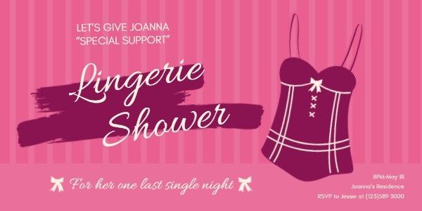 wedding, party, event, Lingerie Shower Twitter Post Template