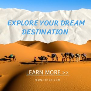 dream, destination, ads, Travel  Instagram Ad Template