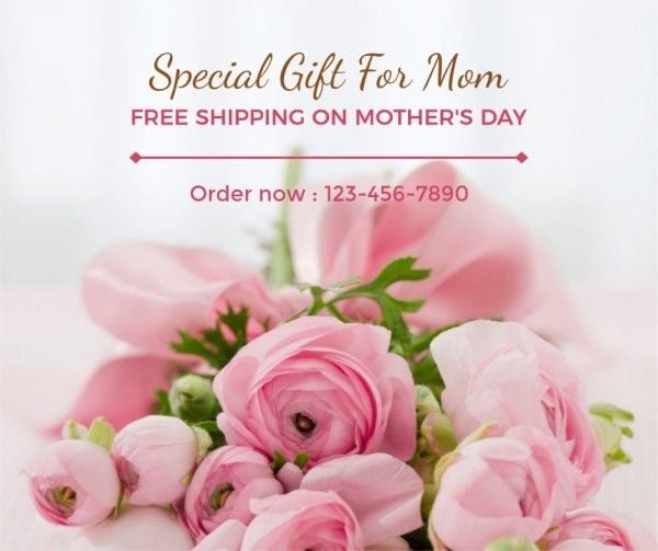 mother's day sale, sale, floral, Flowers Mother's Day Promotion Facebook Post Template