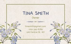 Floral Landscaping Service Business Card