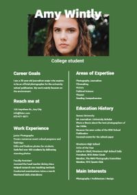 Collage Student CV Resume