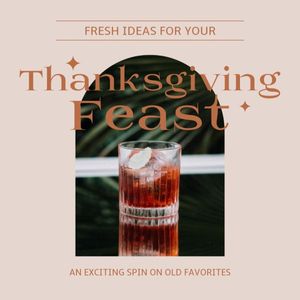 Pink Drink Thanksgiving Drink Feast Instagram Post