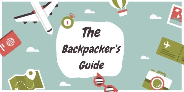 travel, trip, journey, The Backpacker's Guide Twitter Post Template