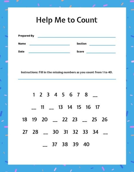 school, education, course, Math Counting Homework Worksheet Template