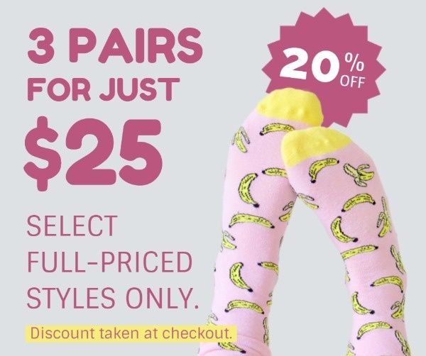 clothes, ad, ads, Pink And Grey Socks Sale Facebook Post Template