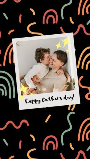 dad, family, photo collage, Happy Father's Day Instagram Story Template