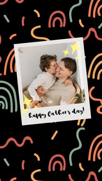 dad, family, photo collage, Happy Father's Day Instagram Story Template