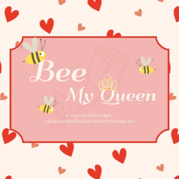 Bee My Queen Instagram Post