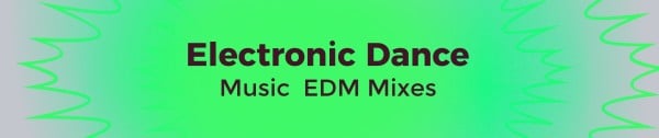 绿色电子舞蹈 EDM 混合 Soundcloud横幅