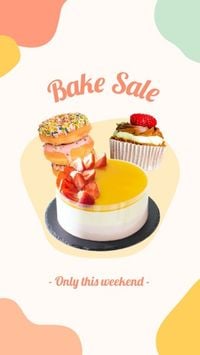 Colorful Sweet Bake Sale Product Photo Instagram Story