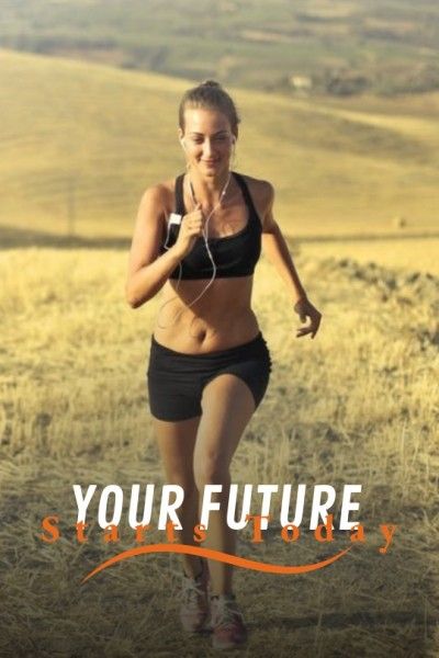 sport, fitness, training, Green Morning Running Tumblr Graphic Template