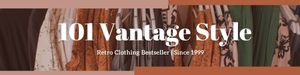 Vintage Style Clothes Store Banner ETSY Cover Photo