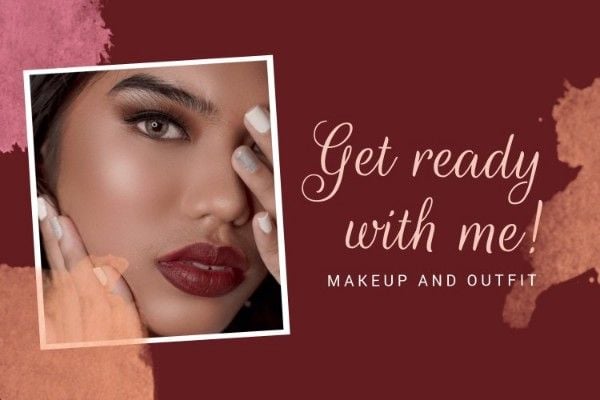 life, lifestyle, youtube, Red Makeup Ideas Blog Title Template