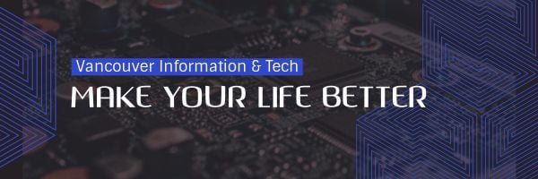 Dark Blue Technology Company Banner