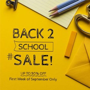 business, stationery, education, Yellow Back To School Sale Instagram Post Template