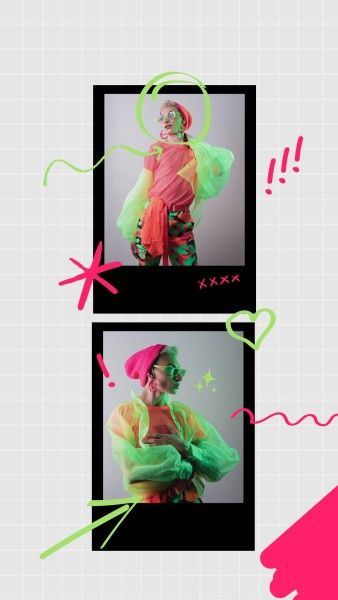 Cool Fashion Photo Collage Mobile Wallpaper