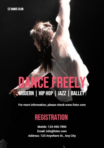 自由跳舞课程传单 宣传单