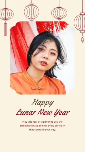 黄色农历新年快乐 Instagram快拍