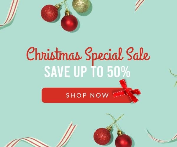christmas sale, business, marketing, Green Christmas Special Sale Medium Rectangle Template
