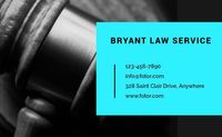 lawyer, firm, concise, Blue Black Simple Law Service Business Card Template