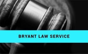 Blue Black Simple Law Service Business Card