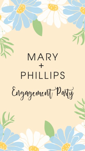 Flowers Of Engagement Party  Instagram Story