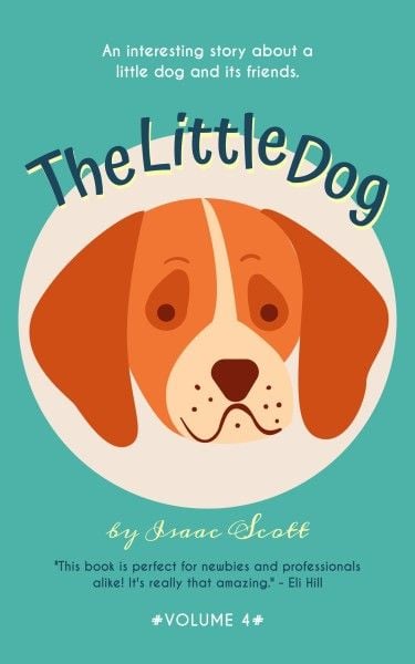 children, kid, cartoon, Green Little Dog Book Cover Book Cover Template