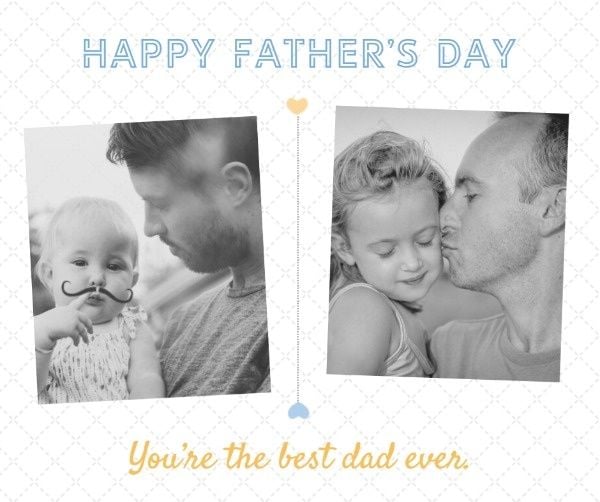 dad, baby, kid, Happy Father's Day Photo Collage Facebook Post Template