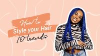Orange Pink Hairstyle Tips Youtube Thumbnail