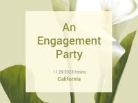 Simple Engagement Party Invitation Card Card