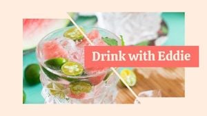 Pink Cocktail Drink Youtube Channel Art