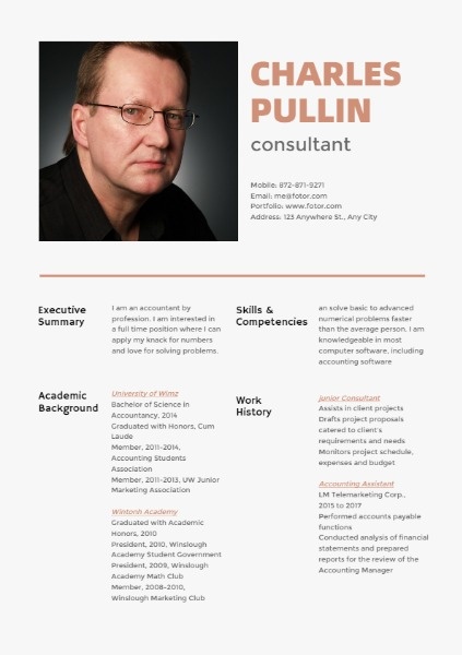 Resume Builder: Design Outstanding Professional Resumes Online for Free |  Fotor Graphic Design Software