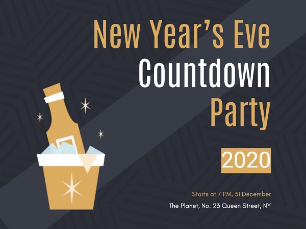 New year countdown party Card