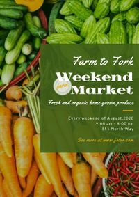 event, lifestyle, farm to fork, Farm market Poster Template