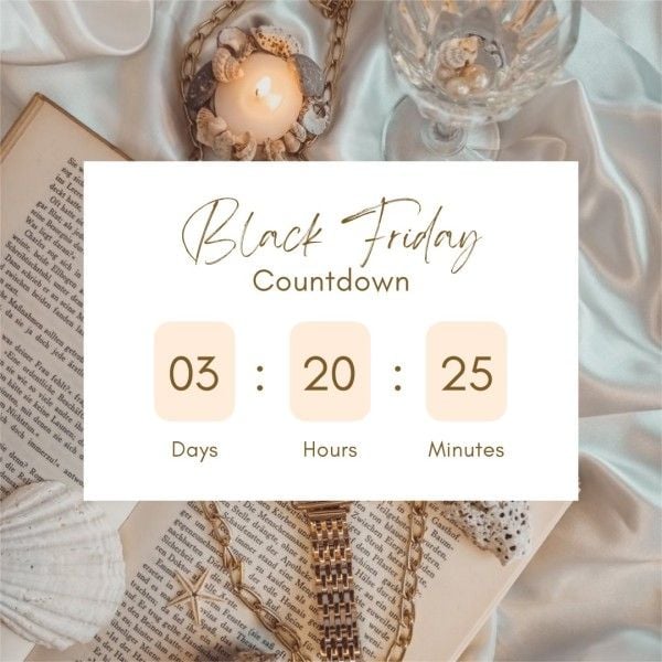 e-commerce, online shopping, promotion, Black Friday Branding Jewlry Countdown Instagram Post Template