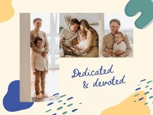 family, dad, father's day, Fresh Happy Fathers Day Photo Collage 4:3 Template