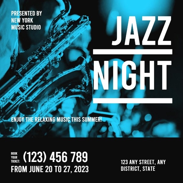 Jazz Night Instagram Post