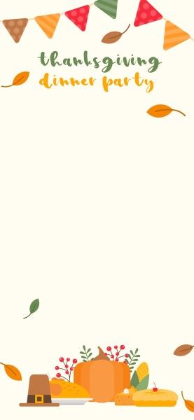 Simple Fall Thanksgiving Dinner Party  Snapchat Geofilter
