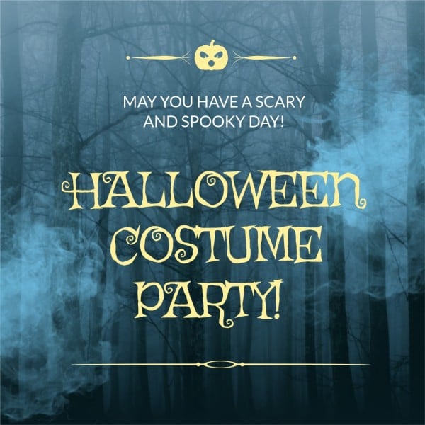 Blue Halloween Costume Party Instagram Post