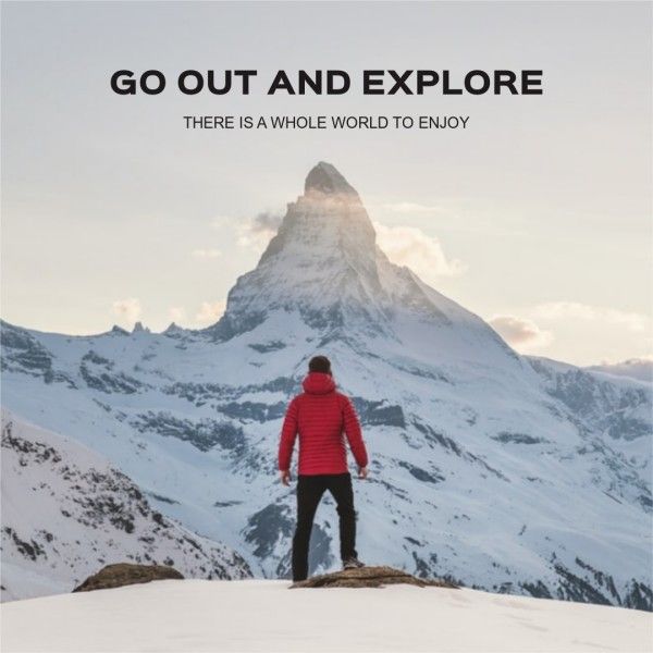 holiday, adventure, travel, Explore The World Instagram Post Template