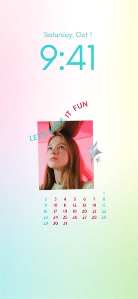 パステルグラデーションカレンダー