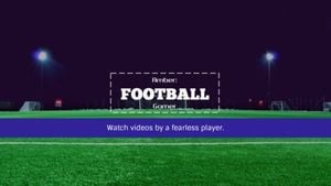 フットボールフィールドナイトゲームバナー YouTubeチャンネルアート