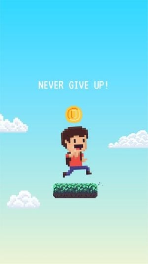 character, motto, quote, Blue Pixel Game Mobile Wallpaper Template