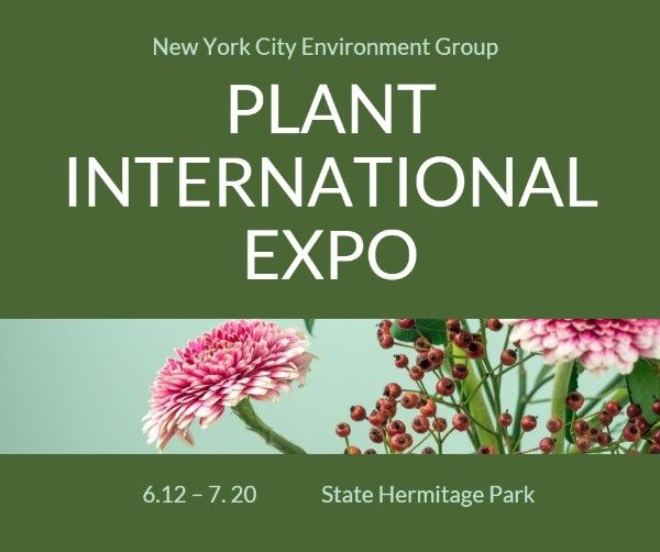 show, plat expo, plants, Plant International Expo Facebook Post Template