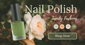 beauty, sales, business, Flower Nail Polish Sale Facebook Ad Medium Template