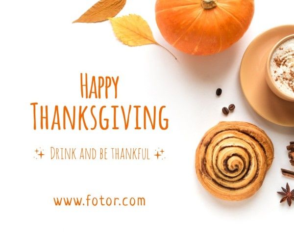 celebration, fall, minimal, Autumn Holiday Thanksgiving Greeting Facebook Post Template