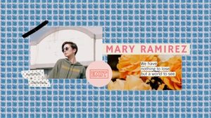 bandage, floral, summer, Blue Clothing Photo Collage Banner Youtube Channel Art Template