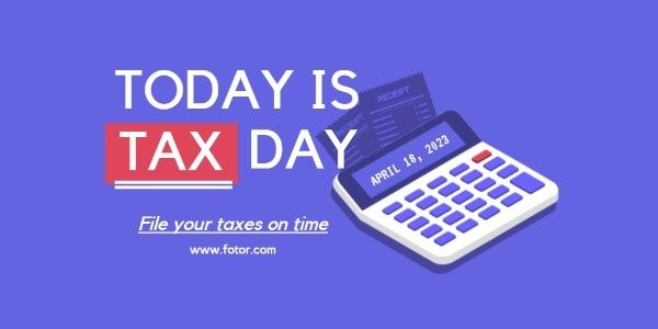 accounting, finance, caculator, Tax Day Twitter Post Template