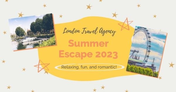  cover photo, excape, relaxing, Summer Escape Facebook Event Cover Template